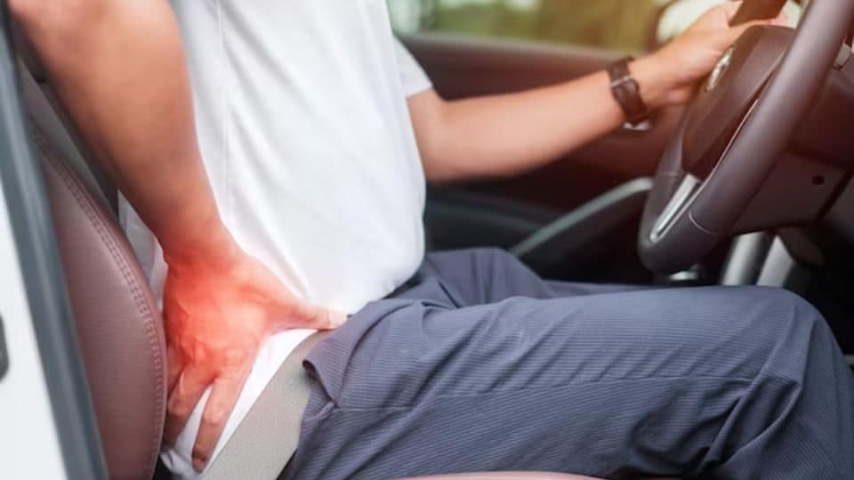 lower back pain while driving car