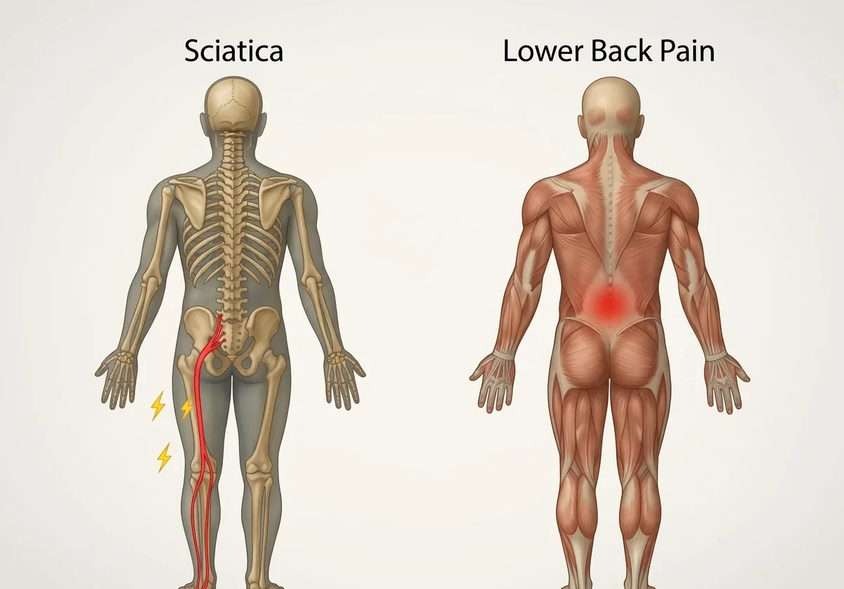 Sciatica vs Lower Back Pain: Symptoms, Causes, Treatment & When to Seek Help